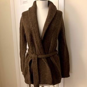 Chaps Brown Medium Belted Sweater